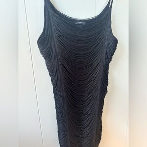 H&M Black Sleeveless Cowl Neck Sheath Mini Dress